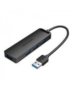 Vention HUB 6 en 1 USB 3.0 - 4xUSB / MicroUSB / PD - 1m - Color Negro