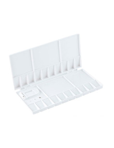 Paleta plastico liderpapel para pintura plegable con tapa y agujero para el pulgar 20x10x1,8 cm