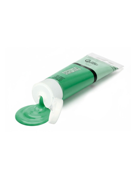 Pintura acrilica liderpapel tubo de plastico de 120 ml color verde permanente