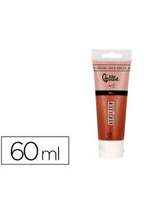 Pintura acrilica liderpapel tubo de plastico de 60 ml color marron