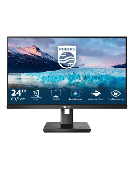 Philips S Line 242S1AE/00 Monitor 23.8" LED IPS FullHD 75Hz - Respuesta 4ms - Altavoces 4W - Regulable en Altura, Giratorio e I