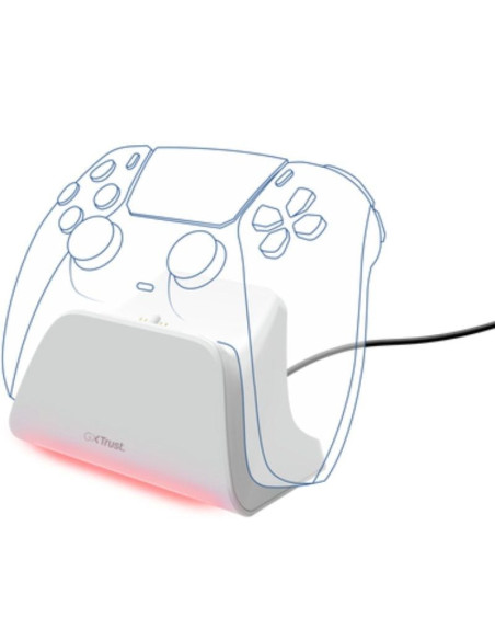 Estación de Recarga Rápida Trust Gaming GXT 255 para PS5/ Blanco