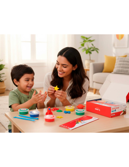 Pasta para modelar imaginovo de secado al aire set de 12 colores shape it space trip herramientas e instrucciones