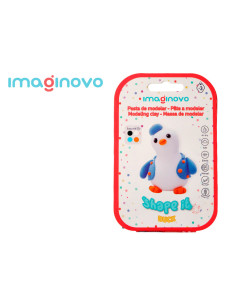 Pasta para modelar imaginovo de secado al aire set de colores surtidos con instrucciones pinguino
