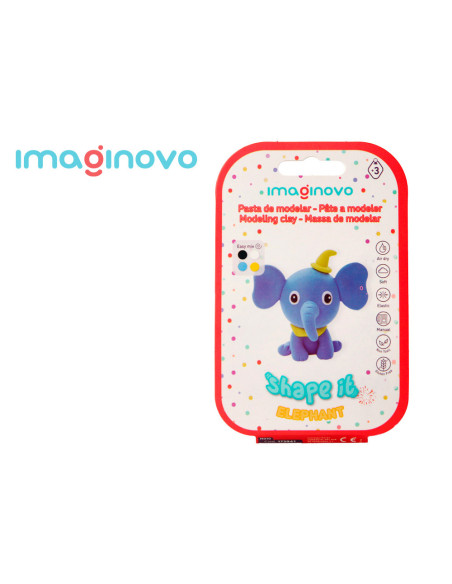 Pasta para modelar imaginovo de secado al aire set de colores surtidos con instrucciones elefante