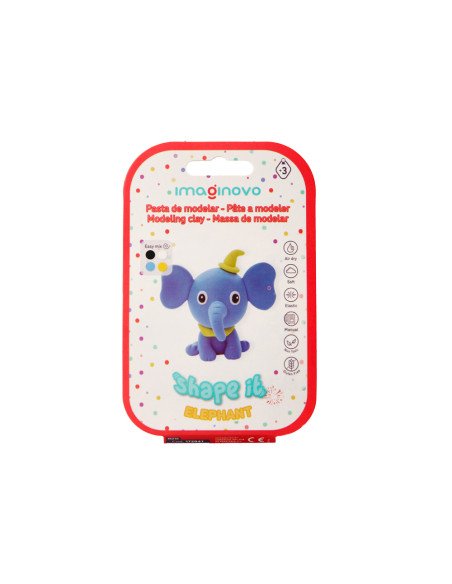Pasta para modelar imaginovo de secado al aire set de colores surtidos con instrucciones elefante