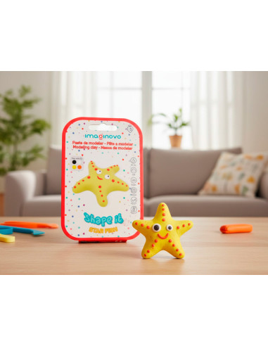 Pasta para modelar imaginovo de secado al aire set de colores surtidos con instrucciones estrella de mar