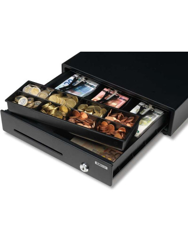 Safescan LD-3336 Cajon Portamonedas - 8 Compartimentos para Monedas - 3 Compartimentos para Billetes - hasta 500.000 Aperturas