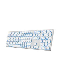 Coolbox Moonlight B431 Teclado Inalambrico - RF 2.4G y Bluetooth 5.1 - Teclas ABS Redondeadas Silencioso - Retroiluminado con 7