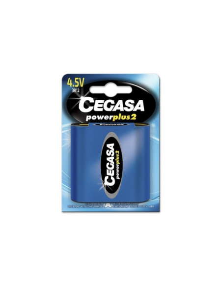 Cegasa Power Plus 2 Pack de 1 Pila 3R12 4.5V - Pila Salina para Aparatos de Bajo Consumo