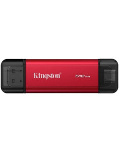 Disco Externo SSD Kingston Dual Portable SSD 512GB/ USB Tipo-C y USB 3.2/ Rojo