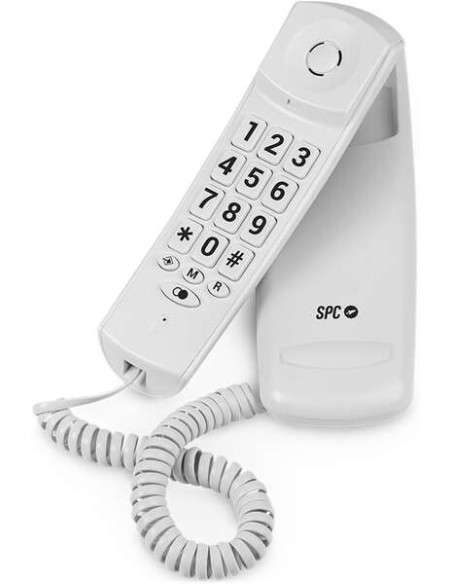 SPC Original Lite 2 Telefono Fijo - sin Pilas - sin Conexion a la Luz - Indicador Luminoso - 10 Memorias Indirectas - Compacto y
