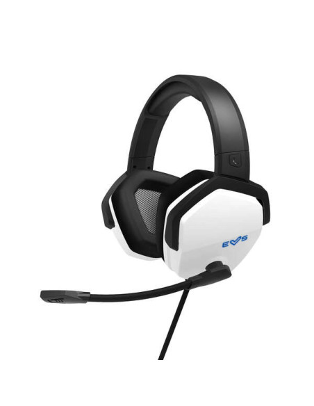 Energy Sistem Auriculares Gaming ESG 4 Sonido Envolvente 7.1 - LED Light - Almohadillas de Cuero Proteico - Color Blanco