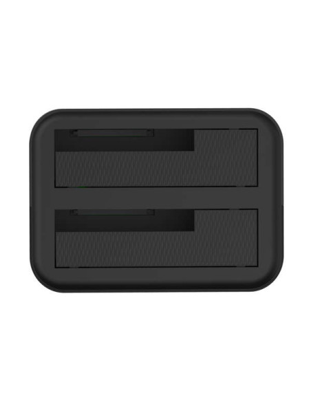 Aisens Estacion de Docking de Doble Bahia ASDS-D01B SATA 2.5/3.5 a USB 3.0/3.1 Gen1 - Clone - Color Negro