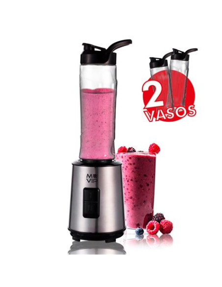 Muvip Batidora Smoothie 300W Inox 2 Vasos 600ml - Color Varios