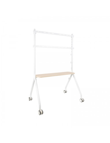Tooq iLove Soporte de Suelo con Ruedas para Pantallas de 49-80" - Bandeja Inferior Multiusos - Ruedas con Sistema de Bloqueo -