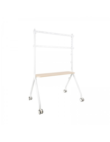 Tooq iLove Soporte de Suelo con Ruedas para Pantallas de 49-80" - Bandeja Inferior Multiusos - Ruedas con Sistema de Bloqueo -
