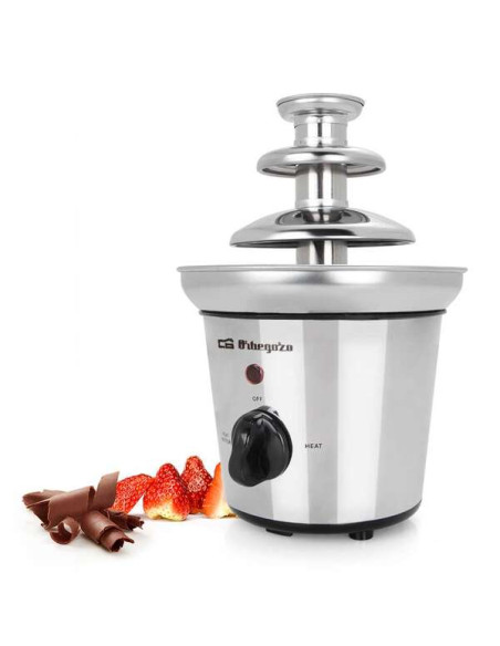 Orbegozo Fuente de Chocolate Elegance - 3 Pisos de Acero Inoxidable - Mantenimiento de Calor - Seguro y Facil de Usar - Ideal pa