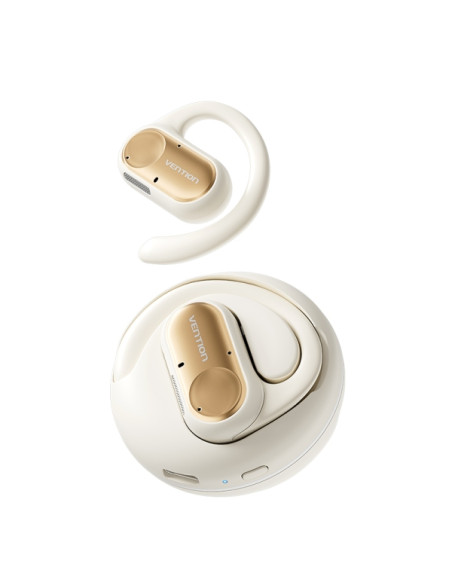 Vention NBP Auriculares Bluetooth Open Ear OpenBeat O11 - Bluetooth 5.3 - USB-C - Color Beige
