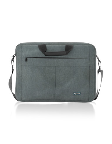 Aisens Maletin Premium para Portatil 15,6" - Acolchado de Espuma - Bolsillo Frontal con Cremallera - Sujecion para Maleta - Cor