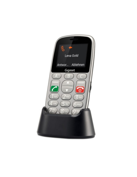 Gigaset GL390 Telefono Movil Para Mayores Pantalla 2.2"" - Camara 0.3MP - Base de Carga - Color Gris