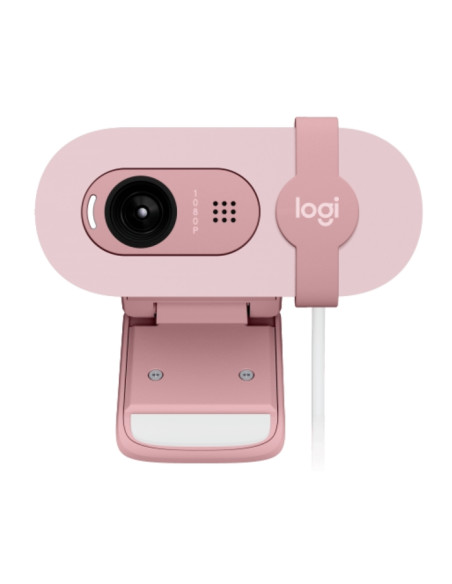 Logitech Brio 100 Webcam Full HD - 2 Megapixeles - Antirreflectante - Rosado