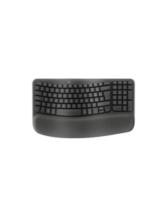 Logitech Wave Keys Teclado Inalambrico Ondulado - Indicadores Luminosos - Patas Ajustables - Autonomia hasta 36 Meses - Reposa M