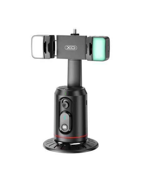 XO SS16LED Soporte Sobremesa para Smartphone - Seguimiento y Reconocimiento Facial - Motorizado 360º - Iluminacion LED - Control