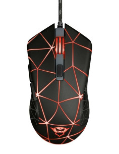 Trust Gaming GXT 133 Locx Raton USB 4000dpi - 6 Botones - Iluminacion LED - Cable Trenzado de 1.80m - Uso Ambidiestro - Color Ne