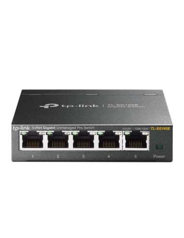 TP-Link Switch Easy Smart de 5 puertos Gigabit - Plug & Play - Carcasa Metalica - Reduce el Consumo de Energia