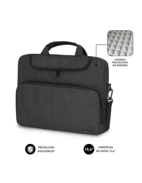 Subblim Maletin para Portatiles de hasta 15.6 Pulgadas - Proteccion Air Padding - Resistente Poliester Oxford - Repelente de Liq