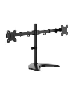 Aisens Soporte de Mesa con Peana Eco Giratorio e Inclinable para Monitor/TV 10Kg (3 Pivotes - 2 Brazos) de 17-32" - Color Negro