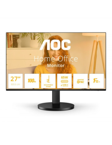 AOC B3 Monitor 27" LED IPS FullHD 1080p 100Hz - Respuesta 1ms - Angulo de Vision 178  - Altavoces Incorporados - USB-C, HDMI, A