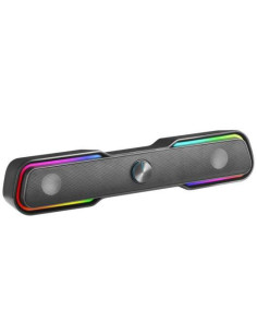 Mars Gaming MSBX Barra de Sonido Bluetooth 10W - Iluminacion RGB - Control de Volumen - Color Negro