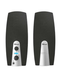 Trust MiLa Altavoces USB 2.0 10W - Entrada y Salida Jack 3.5mm - Cable de 1.20m - Color Negro/Plata 2