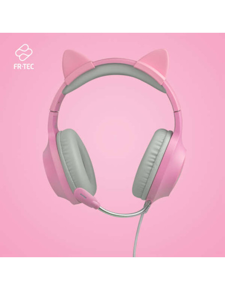 FR-TEC Auriculares Gaming Tanooki - Auriculares Gaming con Luz LED - Sonido Estereo Hd en Altavoces de 50mm - Cancelacion de Rui