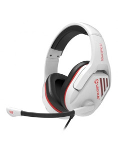 Unykach Gaming Nova Gpro White 2.1 Auriculares con Microfono Ajustable - Diadema Ajustable - Almohadillas Acolchadas - Controles