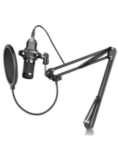 Mars Gaming MMICPRO Microfono USB Cardioide de Brazo Extensible para Streaming - Soporte Antivibraciones - Cable de 2.50m