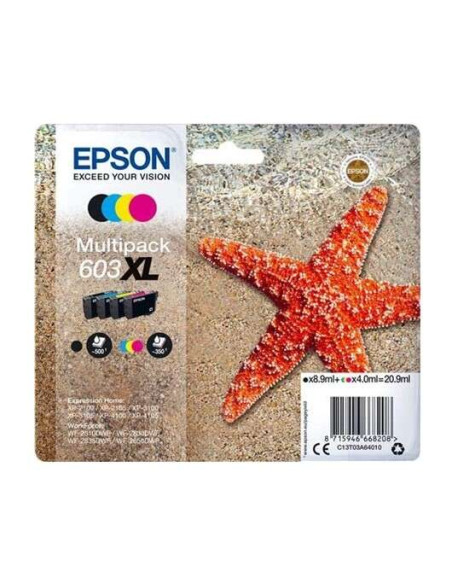 Epson 603XL Pack de 4 Cartuchos de Tinta Originales - C13T03A64010