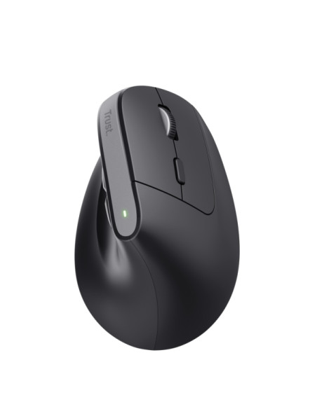 Trust Bayo+ Raton Ergonomico Inalambrico Recargable - 2400dpi - 6 Botones - Color Negro