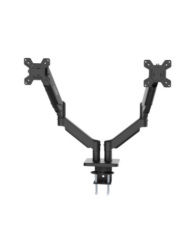 Coolbox M02D Soporte de Mesa con Brazos Articulados para 2 Monitores Hasta 32" - Giratorio e Inclinable - Piston de Gas - Peso