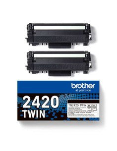 Brother TN2420 Negro Pack de 2 Cartuchos de Toner Originales - TN2420TWIN