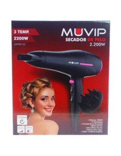 Muvip Secador de Pelo 2200W - Motor DC - 2 Velocidades y 3 Temperaturas - Boton Aire Frio - Gancho para Colgar 2