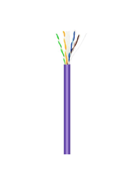Aisens Cable de Red RJ45LSZH Cat.6 UTP Rigido AWG23 CCA (Aleacion) - 100m - Color Violeta