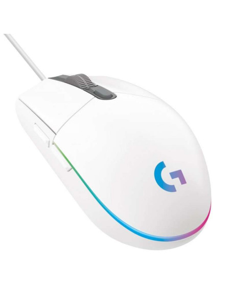 Logitech G203 Lightsync Raton USB 8000dpi - 5 Botones Programables - Iluminacion RGB Lightsync - Uso Diestro - Cable de 2.10m -