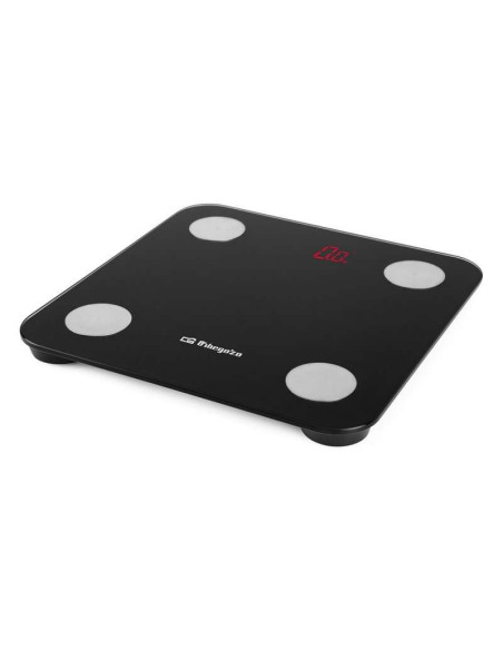 Orbegozo PB 3000 Bascula Electronica de Baño - Diseño de Cristal - Pantalla LED - Activacion Tactil - Capacidad 180kg - Indicado