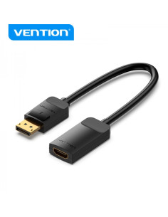 Vention Conversor DP Macho a HDMI Hembra 4K 60Hz - 0.15m - Color Negro