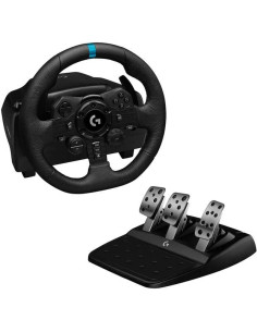 Logitech G923 Trueforce Juego de Volante y Pedales de Carreras Compatible con PS4, PS5 y PC - LEDS Indicador RPM - Giro 900º - E