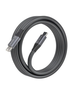 Aisens Cable USB 3.2 Gen2x2 Aluminio 20Gbps 8K 30Hz 5A 100W E-Mark - Tipo USB-C/M-USB-C/M - 3.0m - Color Gris 2