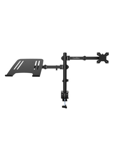 Coolbox MP01 Soporte de Mesa Giratorio e Inclinable para Portatil y Monitor/TV 8Kg de Hasta 32" - Color Negro
